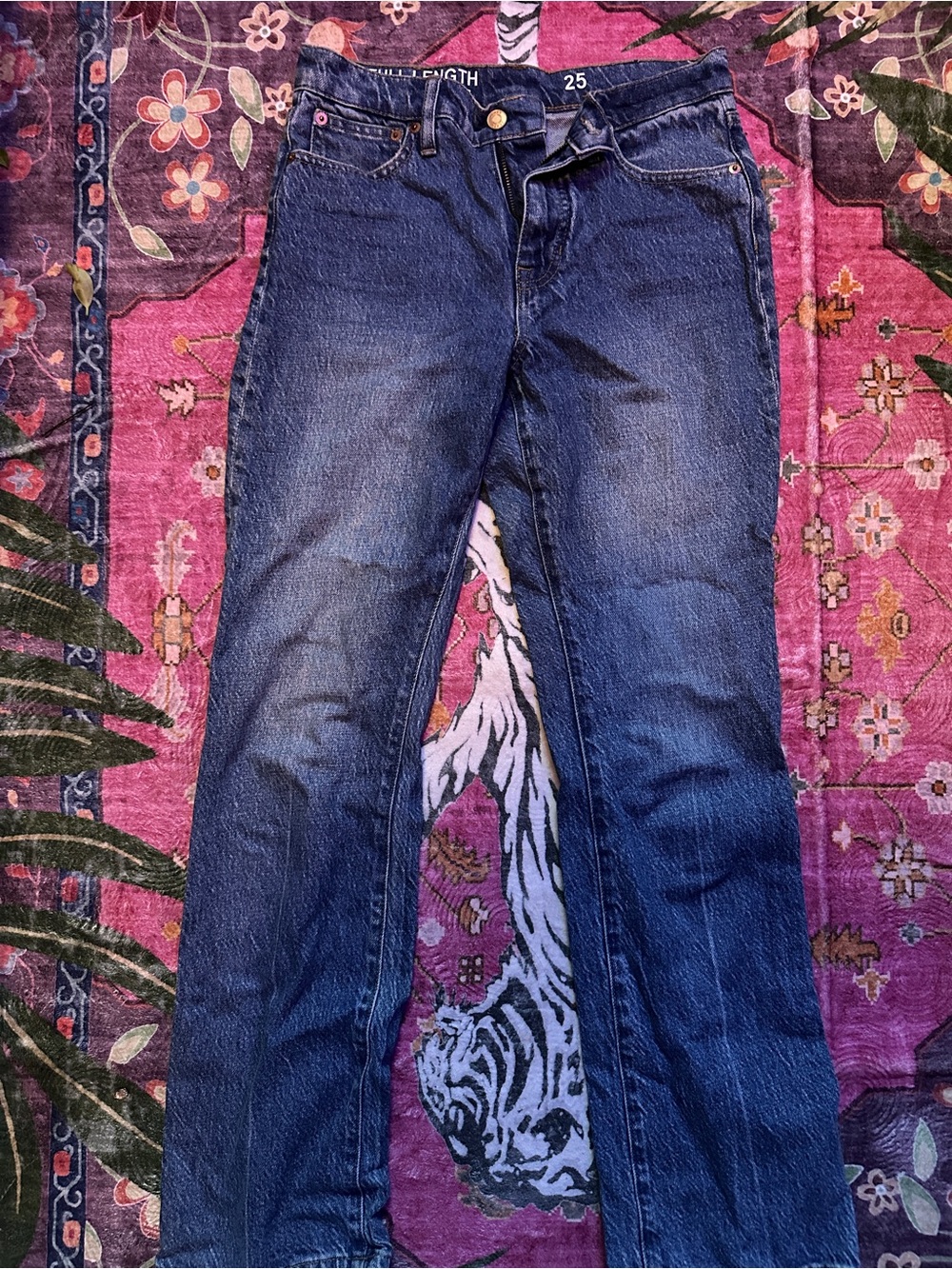 J. Crew Boot-Cut Jeans in Dark Blue Denim